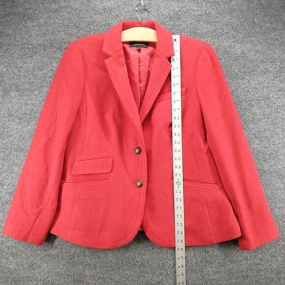 Talbots Women's Single Breasted Blazer Suit Jacket Red 12 Wool Blend - Picture 11 of 13